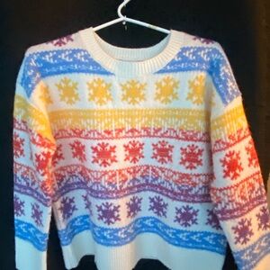 Colorful snowflake Patterned Women's Sweater